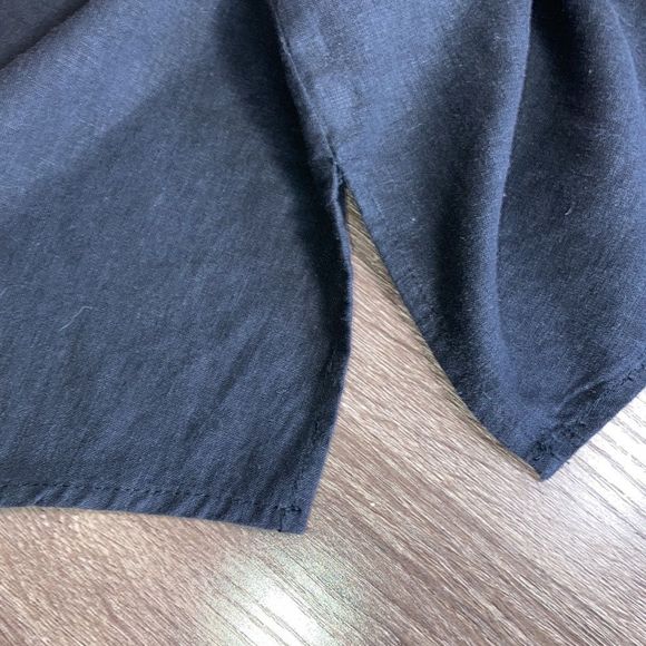 Womens Velvet Heart Small Black Linen & Rayon Blouse - Picture 11 of 11